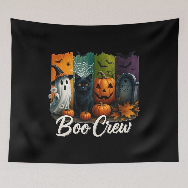 Item preview, Cute Halloween Ghost Cat Bat Pumpkin Gravestone Design designed and sold by Gallory Hive.