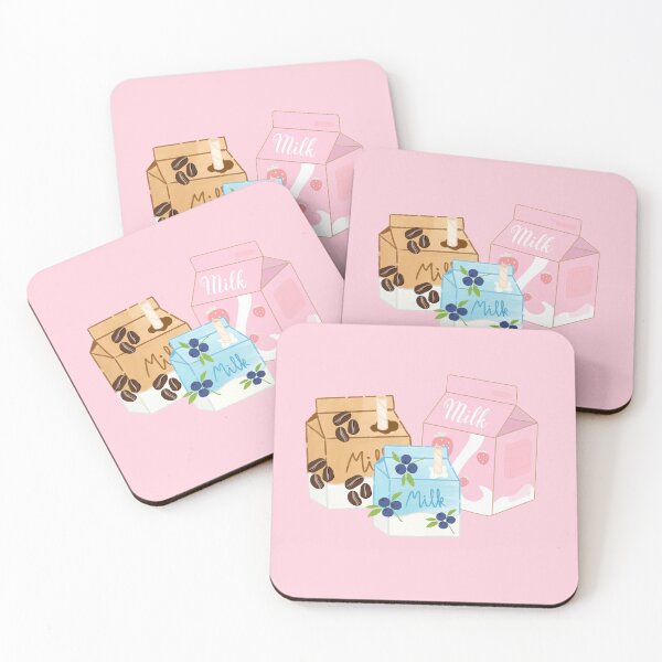 Item preview, Kawaii Flavored Milk Cartons - Strawberry, Blueberry, and Coffee designed and sold by Akira Design Store.