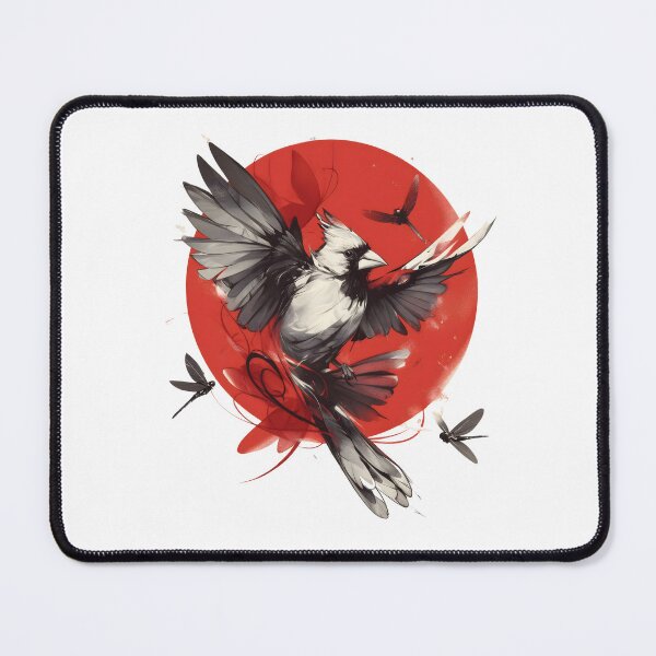 Item preview, Cardinal 3 Japanese Red Sun Ink Wash. designed and sold by Mr Lee.