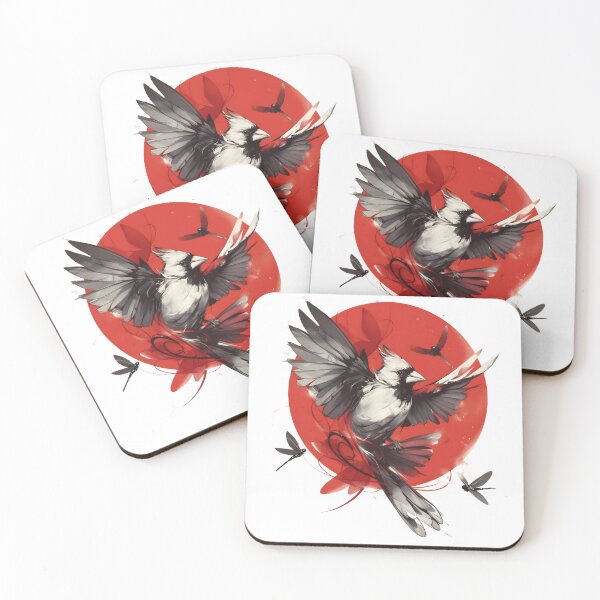 Item preview, Cardinal 3 Japanese Red Sun Ink Wash. designed and sold by Mr Lee.