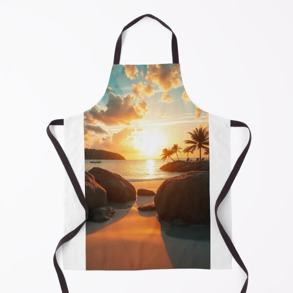 Item preview, Tropical Sunset Beach with Sailboat View designed and sold by Vida e Arte.