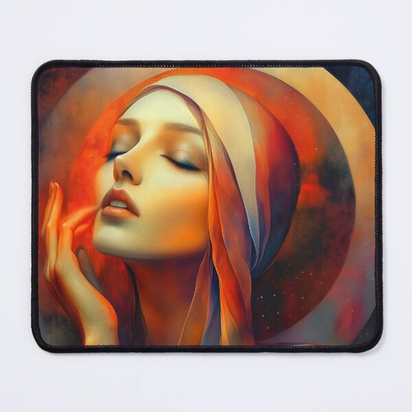 Item preview, Celestial Woman Portrait With Moonlight Halo Background designed and sold by Shoot-The-Moon.