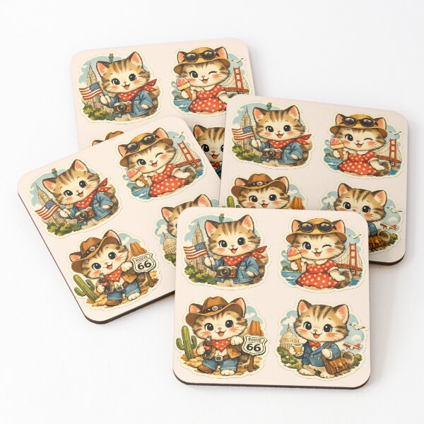 Item preview, Kitten adventure stickers designed and sold by Cat-loveparttime.