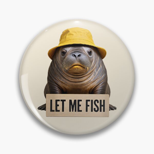 Item preview, Let Me Fish Walrus Bucket Hat designed and sold by EimSol.