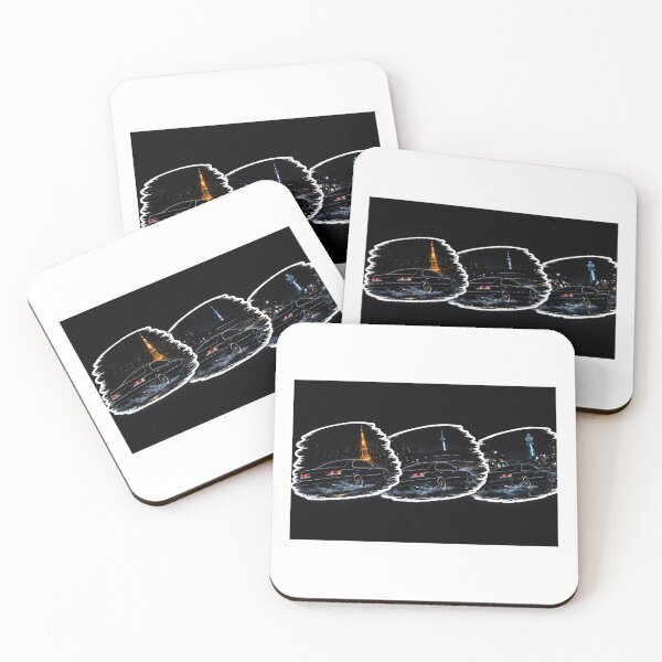 Item preview, Ultra Minimal JDM Night Drift – Black Label Neon Line designed and sold by Wander Pop Studio.