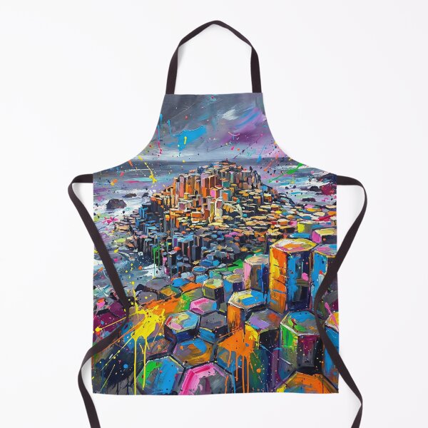 Item preview, Colourful Abstract Giant’s Causeway Art Print – Vibrant Northern Ireland Coastal Landscape designed and sold by Printpix.