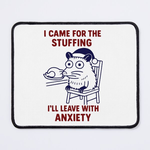 Item preview, Holiday Anxiety Possum - Funny Thanksgiving & Christmas T-Shirt designed and sold by JossDesign15.