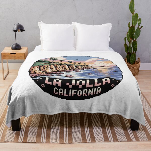 Item preview, La Jolla California Pixel Art Coastal Cliff designed and sold by CircinusStore.