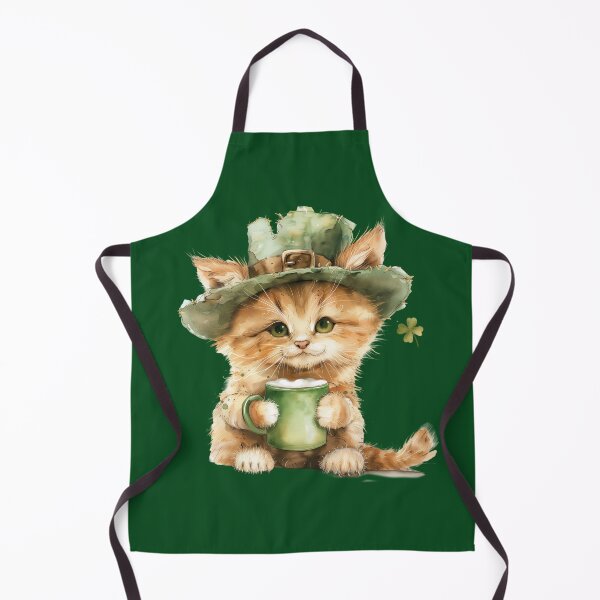 Item preview, Lucky Irish Cat with Green Beer Mug – St Patrick’s Day Kitten designed and sold by Erika Kaisersot.