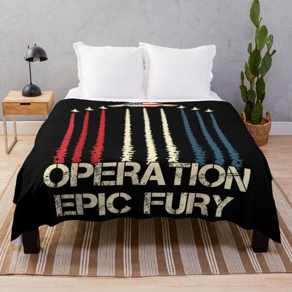 Item preview, Operation Epic Fury Patriotic Fighter Jets American Flag Smoke Trails designed and sold by KrystinaGiGi.