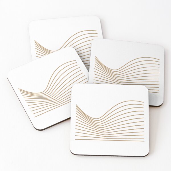 Item preview, Luxury Gold Minimalist Waves - Abstract Line Art designed and sold by DraftDose.