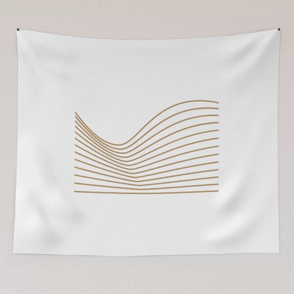 Item preview, Luxury Gold Minimalist Waves - Abstract Line Art designed and sold by DraftDose.