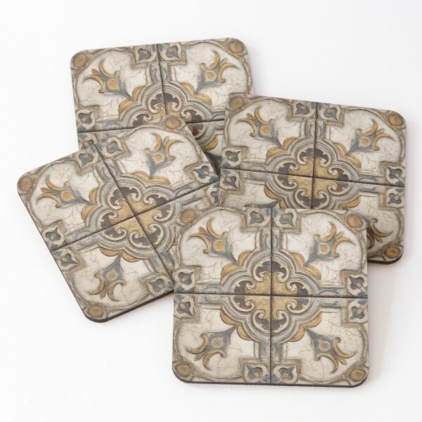 Item preview, Porcelain Beige Ornament Portuguese Inspired Pattern designed and sold by GrinGalore.