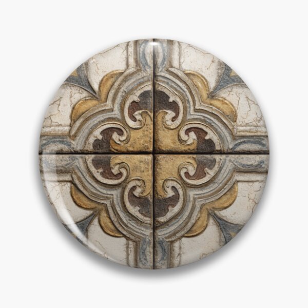 Item preview, Porcelain Beige Ornament Portuguese Inspired Pattern designed and sold by GrinGalore.