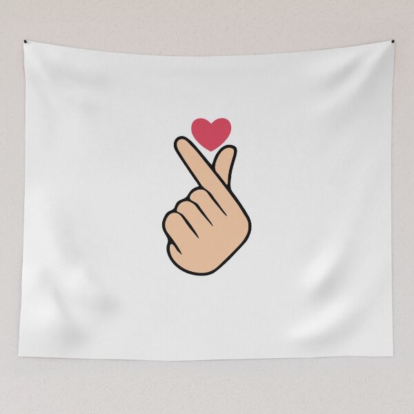 Item preview, Cute Korean Finger Heart - Saranghae K-Pop Love Sign designed and sold by birleşik zevkler.