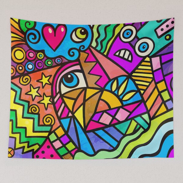 Item preview, Doodle Wonderland Abstract Scene designed and sold by Prawny.