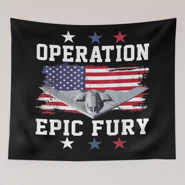 Item preview, Operation Epic Fury B2 Bomber American Flag Patriotic Military Design designed and sold by KrystinaGiGi.