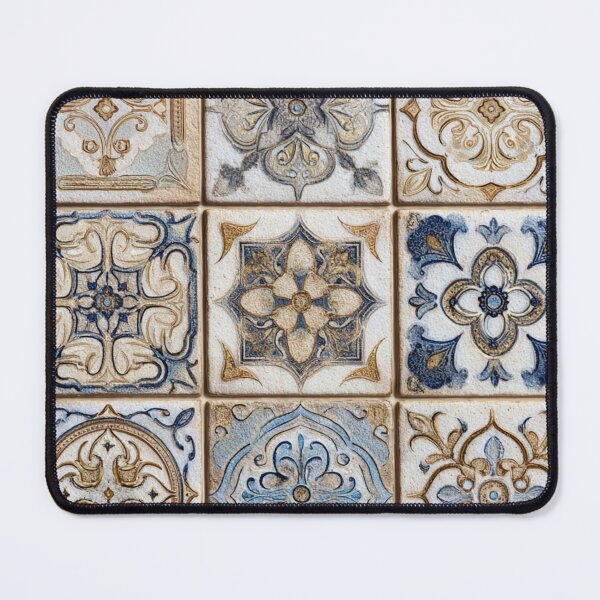 Item preview, Porcelain Beige Ornament Tile Portuguese Inspired Pattern designed and sold by GrinGalore.