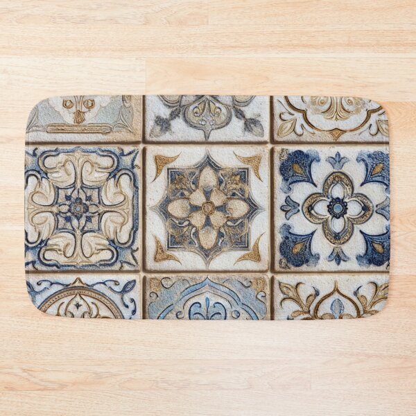 Item preview, Porcelain Beige Ornament Tile Portuguese Inspired Pattern designed and sold by GrinGalore.