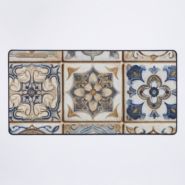 Item preview, Porcelain Beige Ornament Tile Portuguese Inspired Pattern designed and sold by GrinGalore.