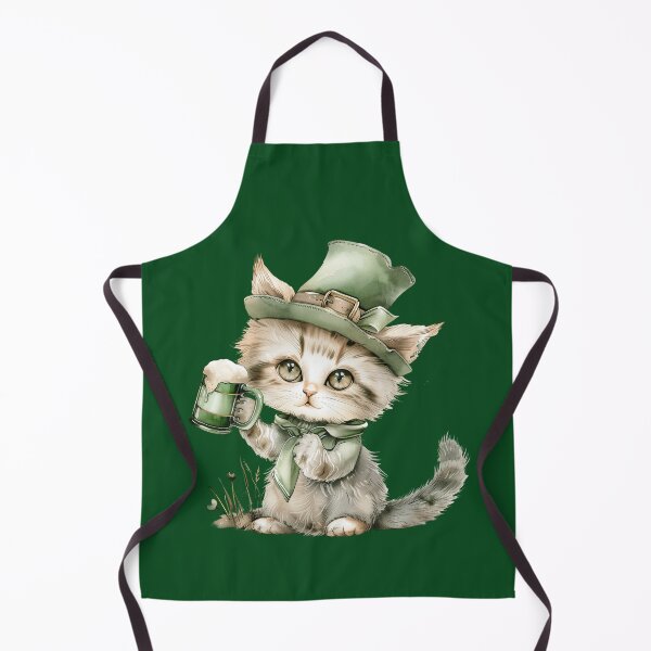 Item preview, Adorable Leprechaun Cat with Green Beer – St Patrick’s Day Kitty designed and sold by Erika Kaisersot.