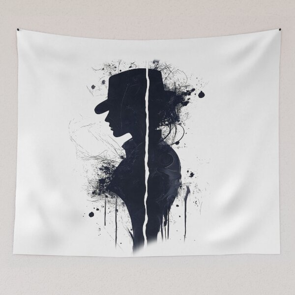 Item preview, Splatter Noir Woman Silhouette With Hat Modern Style designed and sold by Shoot-The-Moon.