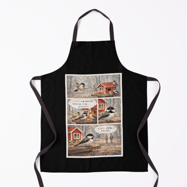 Item preview, Funny Chickadee Free Meal Comic - Whimsical Realism Observation Humor designed and sold by Wings & Whatever.