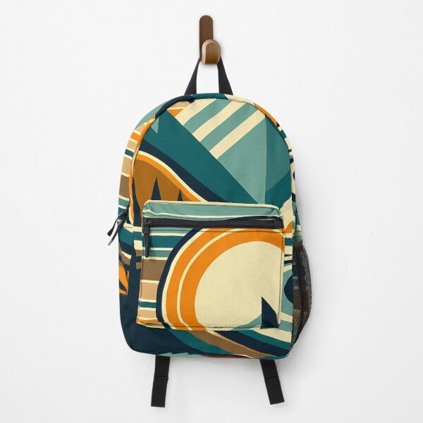 Item preview, Geometric Mountain Peaks with Sun and Pine Trees designed and sold by InkSmithery.