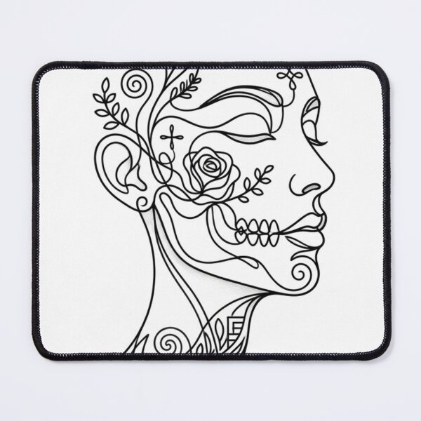 Item preview, Elegant Floral Woman Face Line Art designed and sold by sedyCompany.