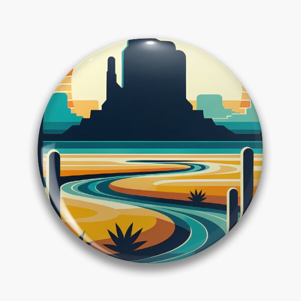 Item preview, Desert River Sunset with Cactus Silhouettes designed and sold by InkSmithery.