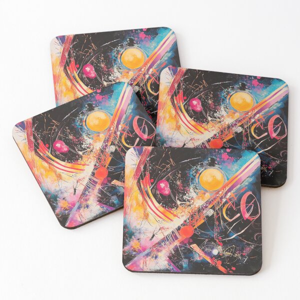 Item preview, Dynamic Energy - Vibrant Kandinsky Abstract Explosion designed and sold by Caspereickeart.