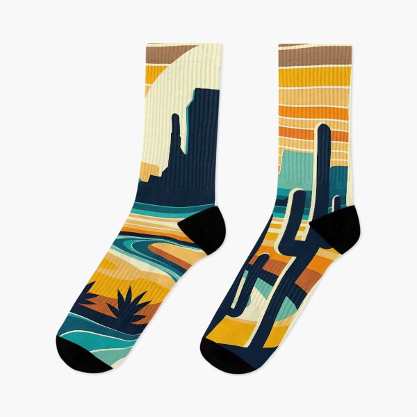 Item preview, Desert River Sunset with Cactus Silhouettes designed and sold by InkSmithery.