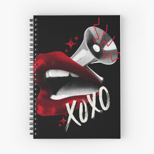Item preview, Edgy Pop Art Lips Megaphone - Y2K Halftone XOXO Aesthetic designed and sold by birleşik zevkler.