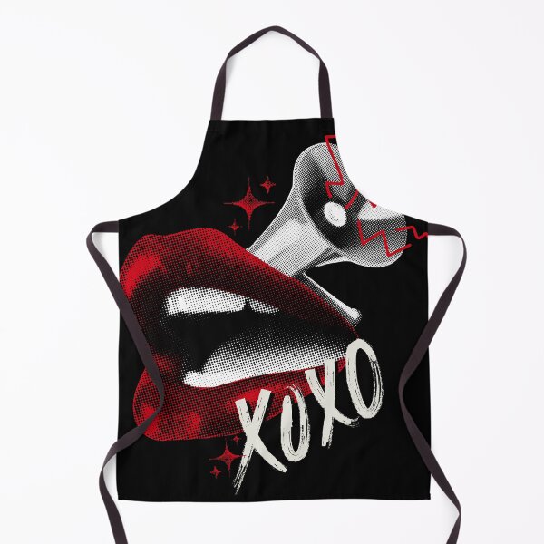 Item preview, Edgy Pop Art Lips Megaphone - Y2K Halftone XOXO Aesthetic designed and sold by birleşik zevkler.