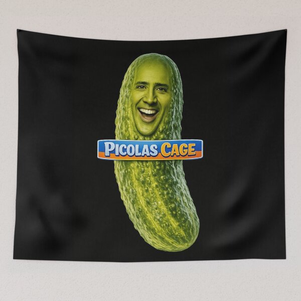 Item preview, Picolas Cage Funny Pickle Meme Parody  designed and sold by MaxLevelMerch.