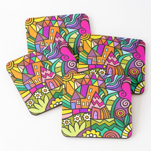 Item preview, Doodle Wonderland Abstract Country Scene designed and sold by Prawny.