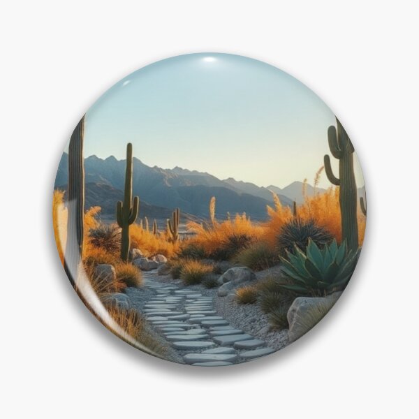 Item preview, Golden Desert Pathway with Cacti Garden designed and sold by Vida e Arte.