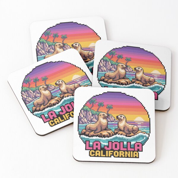 Item preview, La Jolla California Pixel Art Sea Lions designed and sold by CircinusStore.