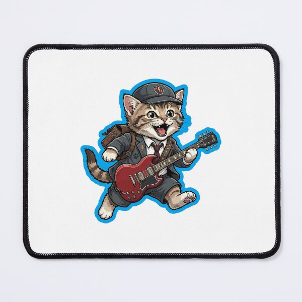 Item preview, Schoolboy Rocker Kitten - High Voltage Guitar Cat designed and sold by henryavincnt.