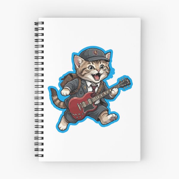 Item preview, Schoolboy Rocker Kitten - High Voltage Guitar Cat designed and sold by henryavincnt.