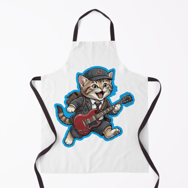 Item preview, Schoolboy Rocker Kitten - High Voltage Guitar Cat designed and sold by henryavincnt.