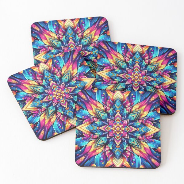 Item preview, Geometric Mandala – Vibrant Symmetrical Abstract Design designed and sold by Dogandesighn.