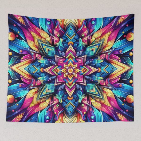 Item preview, Geometric Mandala – Vibrant Symmetrical Abstract Design designed and sold by Dogandesighn.