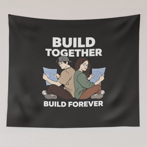 Item preview, Build Together Build Forever T-Shirts – Couple Builder Love designed and sold by KDesignCrafts.