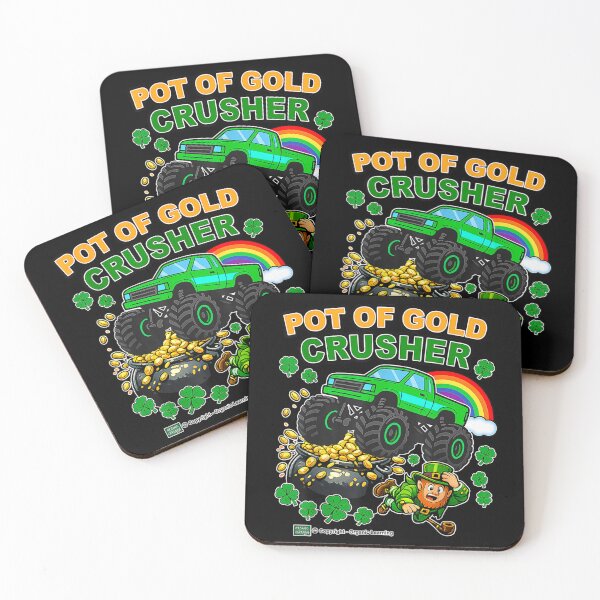 Item preview, Pot Of Gold Crusher Monster Truck Funny St Patricks Day Kids designed and sold by ObukiLantara.