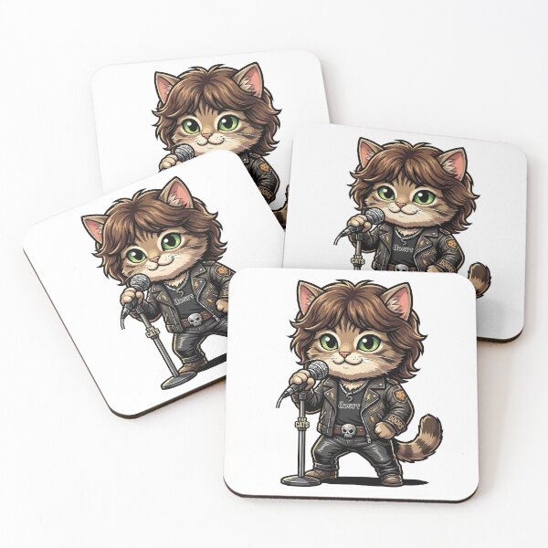 Item preview, King Kitten on mic Doors Psychedelic Rock Cat designed and sold by henryavincnt.