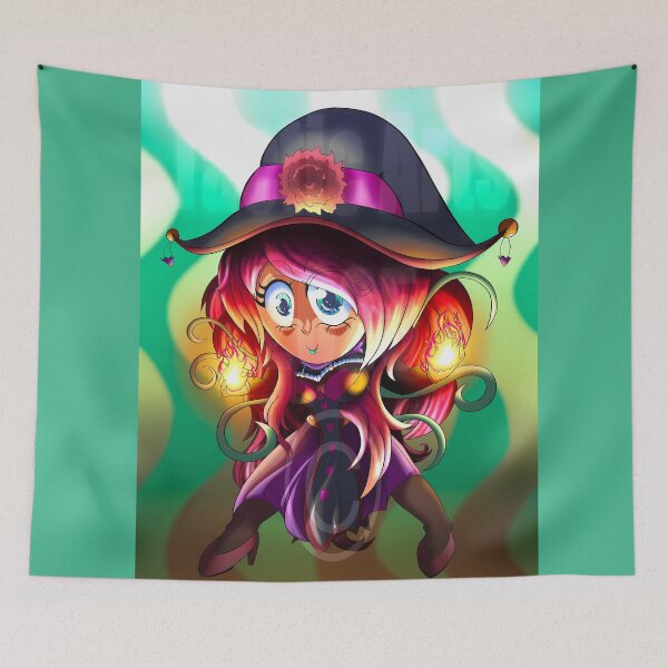Item preview, Cute Chibi Fire Witch – Kawaii Anime Magic Girl Design designed and sold by TacticArtsSt0re.