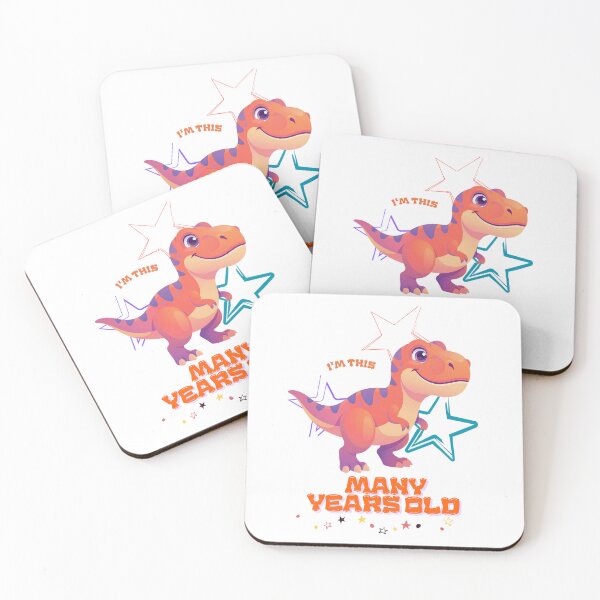 Item preview, Cute T-Rex Dinosaur - "I'm This Many Years Old" Birthday Design designed and sold by Best-Arch900.