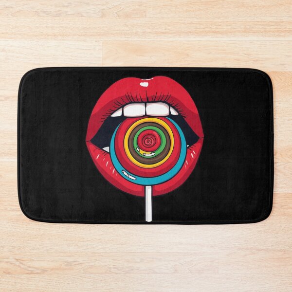 Item preview, Red Lips with Colorful Lollipop – Pop Art designed and sold by MichelleAlline.