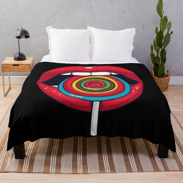 Item preview, Red Lips with Colorful Lollipop – Pop Art designed and sold by MichelleAlline.